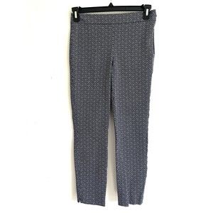 Talbots Pants Blue White Chatham Ankle Polka Dot Crop Side Zip 2P